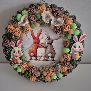 Nyuszis kopogtató  - otthon & életmód - dekoráció - ajtó- és ablak dekoráció - ajtódísz & kopogtató - Meska.hu