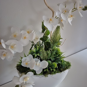 Orchidea kaspóban  - otthon & életmód - dekoráció - asztal és polc dekoráció - asztaldísz - Meska.hu