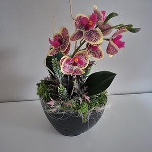 Orchidea kaspóban  - otthon & életmód - dekoráció - asztal és polc dekoráció - asztaldísz - Meska.hu