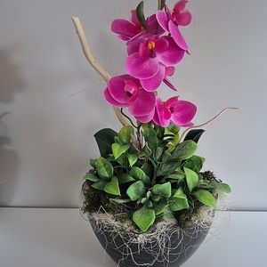 Orchidea kaspóban  - otthon & életmód - dekoráció - asztal és polc dekoráció - asztaldísz - Meska.hu