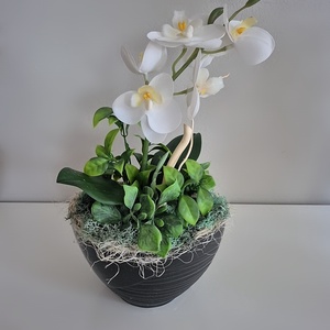 Orchidea kaspóban  - otthon & életmód - dekoráció - asztal és polc dekoráció - asztaldísz - Meska.hu