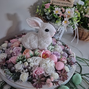 Nyuszis asztaldísz  - Meska.hu