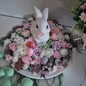 Nyuszis asztaldísz  - otthon & életmód - dekoráció - asztal és polc dekoráció - asztaldísz - Meska.hu