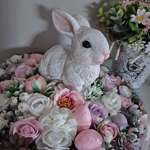 Nyuszis asztaldísz  - otthon & életmód - dekoráció - asztal és polc dekoráció - asztaldísz - Meska.hu