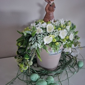 Nyuszis asztaldísz  - otthon & életmód - dekoráció - asztal és polc dekoráció - asztaldísz - Meska.hu