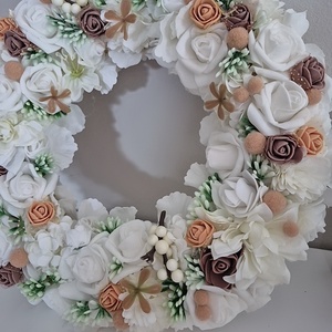 Virágos kopogtató  - otthon & életmód - dekoráció - ajtó- és ablak dekoráció - ajtódísz & kopogtató - Meska.hu