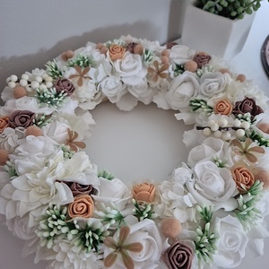 Virágos kopogtató  - otthon & életmód - dekoráció - ajtó- és ablak dekoráció - ajtódísz & kopogtató - Meska.hu