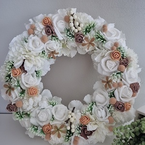 Virágos kopogtató  - otthon & életmód - dekoráció - ajtó- és ablak dekoráció - ajtódísz & kopogtató - Meska.hu