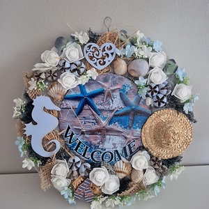 Nyári kopogtató  - otthon & életmód - dekoráció - ajtó- és ablak dekoráció - ajtódísz & kopogtató - Meska.hu