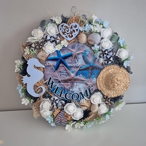 Nyári kopogtató  - otthon & életmód - dekoráció - ajtó- és ablak dekoráció - ajtódísz & kopogtató - Meska.hu