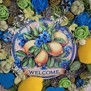 Nyári kopogtató  - otthon & életmód - dekoráció - ajtó- és ablak dekoráció - ajtódísz & kopogtató - Meska.hu