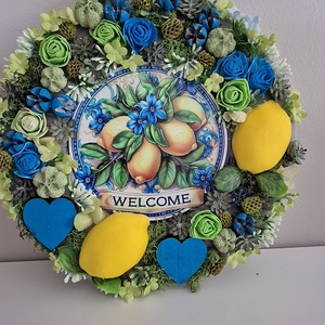 Nyári kopogtató  - otthon & életmód - dekoráció - ajtó- és ablak dekoráció - ajtódísz & kopogtató - Meska.hu