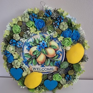 Nyári kopogtató  - otthon & életmód - dekoráció - ajtó- és ablak dekoráció - ajtódísz & kopogtató - Meska.hu