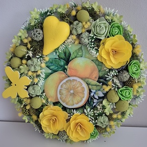 Citromos ajtódísz  - otthon & életmód - dekoráció - ajtó- és ablak dekoráció - ajtódísz & kopogtató - Meska.hu