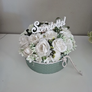 Virág box - otthon & életmód - virágdekoráció - virágok - virágbox - Meska.hu