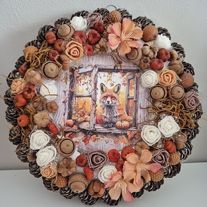 Rókás kopogtató  - otthon & életmód - dekoráció - ajtó- és ablak dekoráció - ajtódísz & kopogtató - Meska.hu