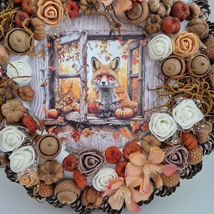 Rókás kopogtató  - otthon & életmód - dekoráció - ajtó- és ablak dekoráció - ajtódísz & kopogtató - Meska.hu