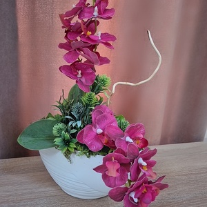Orchidea kaspóban  - otthon & életmód - dekoráció - asztal és polc dekoráció - asztaldísz - Meska.hu