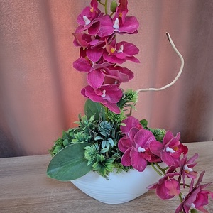 Orchidea kaspóban  - otthon & életmód - dekoráció - asztal és polc dekoráció - asztaldísz - Meska.hu