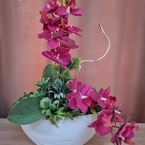 Orchidea kaspóban  - otthon & életmód - dekoráció - asztal és polc dekoráció - asztaldísz - Meska.hu