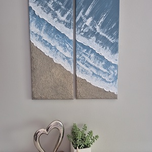 3d festmény , Művészet, Festmény, Akril, Festészet, Feszített vásznonra készült, akril kép.
Mérete 20cmx50cm/2x, MESKA