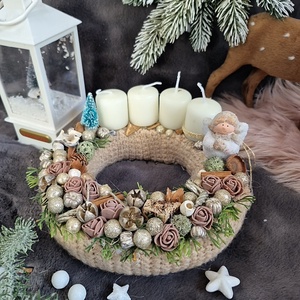 Adventi koszorú  - karácsony - adventi díszek - adventi koszorú - Meska.hu