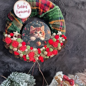 Karácsonyi ajtódísz  - karácsony - adventi díszek - adventi ajtódísz - Meska.hu