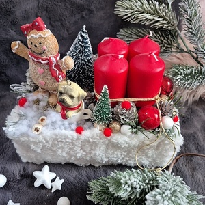 Adventi asztaldísz  - Meska.hu