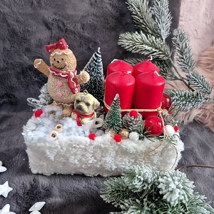 Adventi asztaldísz  - karácsony - adventi díszek - adventi asztaldísz - Meska.hu