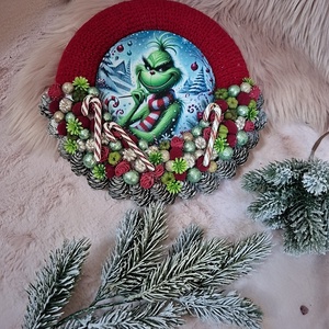 Karácsonyi ajtódísz  - karácsony - adventi díszek - adventi ajtódísz - Meska.hu