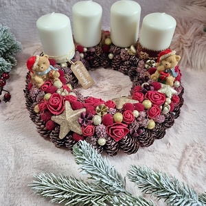 Adventi koszorú  - karácsony - adventi díszek - adventi koszorú - Meska.hu