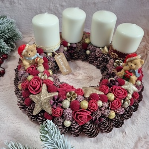 Adventi koszorú  - karácsony - adventi díszek - adventi koszorú - Meska.hu