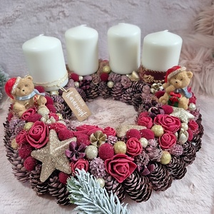 Adventi koszorú  - karácsony - adventi díszek - adventi koszorú - Meska.hu