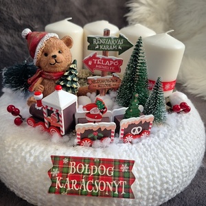 Nagyméretű adventi koszorú  - Meska.hu