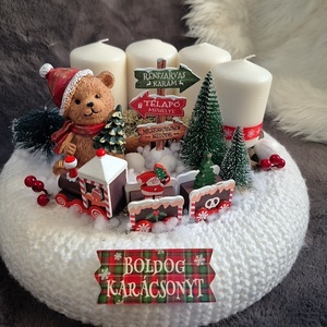 Nagyméretű adventi koszorú  - karácsony - adventi díszek - adventi koszorú - Meska.hu