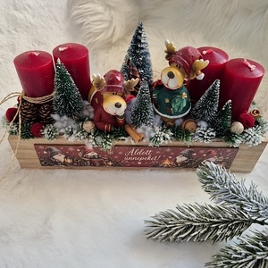 Adventi asztaldísz  - karácsony - adventi díszek - adventi koszorú - Meska.hu