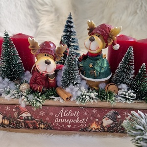 Adventi asztaldísz  - karácsony - adventi díszek - adventi koszorú - Meska.hu