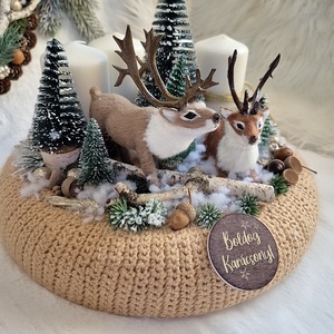 Nagyméretű adventi koszorú  - karácsony - adventi díszek - adventi koszorú - Meska.hu