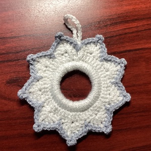 Horgolt karácsonyi dísz., Karácsony, Karácsonyi lakásdekoráció, Karácsonyi lakásdíszek, Horgolás, MESKA