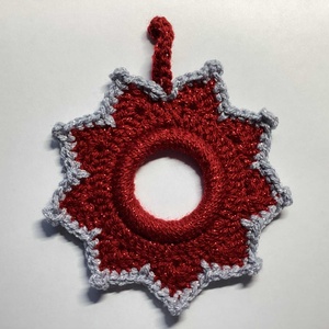 Horgolt karácsonyi dísz. - karácsony - karácsonyi lakásdekoráció - karácsonyi lakásdíszek - Meska.hu