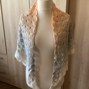 Horgolt kendő pamutból - Meska.hu