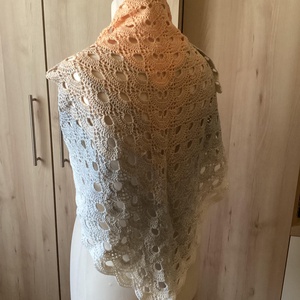 Horgolt kendő pamutból - ruha & divat - sál, sapka, kendő - vállkendő - Meska.hu