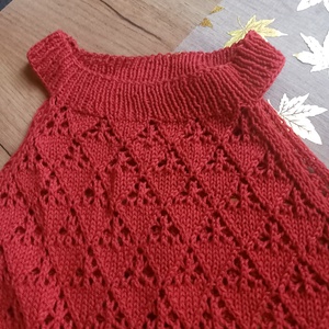 Bordó pamut top rojtokkal - ruha & divat - női ruha - top - Meska.hu