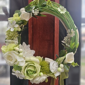 Tavaszi ajtódísz zöld  - otthon & életmód - dekoráció - ajtó- és ablak dekoráció - ajtódísz & kopogtató - Meska.hu