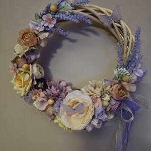 Tavaszi ajtódísz púder  - otthon & életmód - dekoráció - ajtó- és ablak dekoráció - ajtódísz & kopogtató - Meska.hu