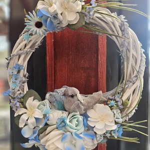 Tavaszi ajtódísz madaras - otthon & életmód - dekoráció - ajtó- és ablak dekoráció - ajtódísz & kopogtató - Meska.hu