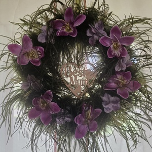 Anyák napi ajtódísz tollas - otthon & életmód - dekoráció - ajtó- és ablak dekoráció - ajtódísz & kopogtató - Meska.hu