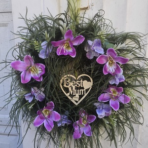 Anyák napi ajtódísz tollas - otthon & életmód - dekoráció - ajtó- és ablak dekoráció - ajtódísz & kopogtató - Meska.hu