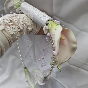 Menyasszonyi csokor gyöngyös kála - esküvő - menyasszonyi- és dobócsokor - Meska.hu