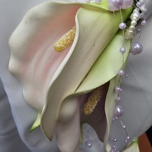 Menyasszonyi csokor gyöngyös kála - esküvő - menyasszonyi- és dobócsokor - Meska.hu